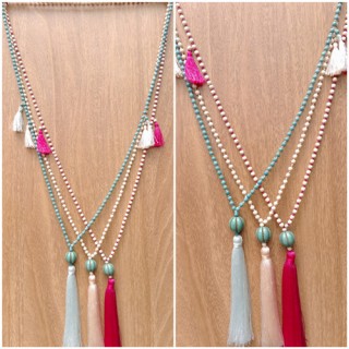 bead larva stone tassels necklace wholesale price 50 pieces shipping free